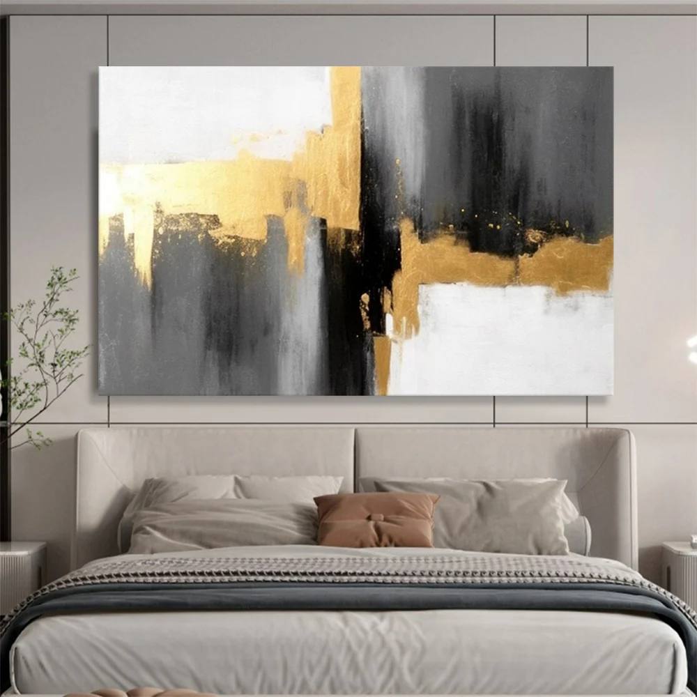 Leaf Black Contemporary - extra large modern wall decor